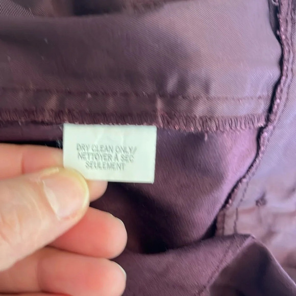 Club Monaco cotton/nylon casual pants burgundy size 10. Office wear light weught - Picture 6 of 10